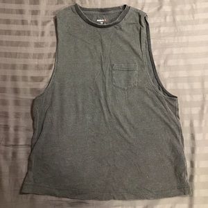 MUSCLE TANK charcoal gray Reebok tank